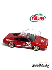 Arena Modelli: Car scale model kit 1/43 scale - Ferrari 308 GTB Ramsey Racing Team sponsored by Budweiser #75 - Paul Newman (US) - SCCA Trans-American Championship 1978 - photo-etched parts, resin parts, rubber parts, turned metal parts, water slide decals, white metal parts and assembly instructions image