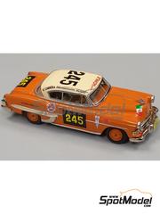 Arena Modelli: Car scale model kit 1/43 scale - Chevrolet Bel Air sponsored by Auto Service Continental #245 - Raul Jaras (CL) + Tomas Bravo (CL) - Carrera Panamericana 1954 - photo-etched parts, resin parts, rubber parts, turned metal parts, water slide decals, white metal parts and assembly instructions