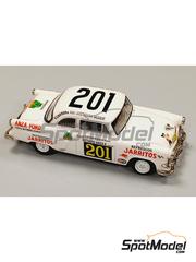 Arena Modelli: Car scale model kit 1/43 scale - Ford Mainline sponsored by Refrescos Jarritos #201 - Octavio Anza Esquivel (MX) + Ricardo Anza (MX) - Carrera Panamericana 1953 - photo-etched parts, resin parts, rubber parts, turned metal parts, water slide decals, white metal parts and assembly instructions