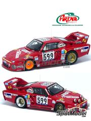 Arena Modelli: Car scale model kit 1/43 scale - Porsche 935/77 Sportwagen Team sponsored by Officine Medisa #599 - Martino Finotto (IT) + Carlo Facetti (IT) - Giro d'Italia Automobilistico 1979 - photo-etched parts, resin parts, rubber parts, turned metal parts, water slide decals, white metal parts and assembly instructions