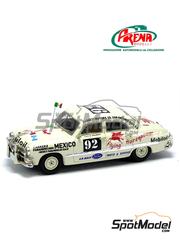 Arena Modelli: Car scale model kit 1/43 scale - Ford Fordor sponsored by Flying Horsepower #92 - Rafael Almodovar (MX) + Luis Almodvar (MX) - Carrera Panamericana 1950 - photo-etched parts, resin parts, rubber parts, turned metal parts, water slide decals, white metal parts and assembly instructions
