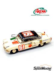 Arena Modelli: Car scale model kit 1/43 scale - Lincoln Capri sponsored by Michoacan #61 - Felix Cerda Loza (MX) + Jose Aguilar (MX) - Carrera Panamericana 1953 - photo-etched parts, resin parts, rubber parts, turned metal parts, water slide decals, white metal parts and assembly instructions
