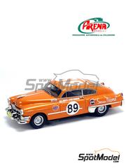 Arena Modelli: Car scale model kit 1/43 scale - Cadillac Series 62 Sedanette sponsored by Gulf #89 - Jack McAfee (US) + Ford Robinson (US) - Carrera Panamericana 1951 - photo-etched parts, resin parts, rubber parts, water slide decals, white metal parts and assembly instructions