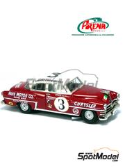Arena Modelli: Car scale model kit 1/43 scale - Chrysler New Yorker sponsored by Hahn Motor #3 - Owen Gray (US) + E. J. Elliason (US) - Carrera Panamericana 1953 - photo-etched parts, resin parts, rubber parts, turned metal parts, water slide decals, white metal parts and assembly instructions