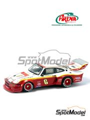 Arena Modelli: Car scale model kit 1/43 scale - Porsche 935 Dick Barbour Team sponsored by Andial #6 - Johnny Rutherford (US) - Daytona 250 miles 1977 - photo-etched parts, resin parts, rubber parts, turned metal parts, water slide decals, white metal parts and assembly instructions