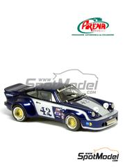 Arena Modelli: Car scale model kit 1/43 scale - Porsche 911 S Bulkwinkele Racing Team sponsored by Adidas #42 - Bill Bean (US) + Buzz Cason (US) + Gary Wonzer (US) - 24 Hours of Daytona 1983 - photo-etched parts, resin parts, rubber parts, turned metal parts, water slide decals, white metal parts and assembly instructions