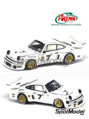 Arena Modelli: Car scale model kit 1/43 scale - Porsche 935 Heimrath Racing Team sponsored by MacCacherns Deep Steam #7 - Ludwig Heimrath (CA) - Daytona 250 miles, Trans-Am Mont-Tremblant 1977 - photo-etched parts, resin parts, rubber parts, turned metal parts, water slide decals, white metal parts and assembly instructions