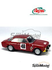 Arena Modelli: Car scale model kit 1/43 scale - Alfa Romeo Giulia GTA #48 - Angelo Corio (IT) + Federico Giunta (IT) - Tour de Corse 1966 - photo-etched parts, resin parts, rubber parts, turned metal parts, water slide decals, white metal parts and assembly instructions
