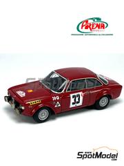 Arena Modelli: Car scale model kit 1/43 scale - Alfa Romeo GTA #33 - Jean-Claude Gamet (FR) + Michel Gamet (FR) - Tour de Corse 1968 - photo-etched parts, resin parts, rubber parts, turned metal parts, water slide decals, white metal parts and assembly instructions