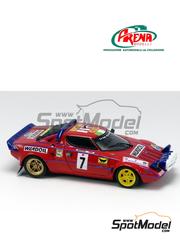 Arena Modelli: Car scale model kit 1/43 scale - Lancia Stratos HF Scuderia Grifone Team sponsored by Wladoil, Maresport #2, 4, 6, 7, 8, 11, 18 - Antonio "Tony" Fassina (IT) + Mauro Mannini (IT) - Sanremo Rally, Isola d'Elba Rally, San Martino di Castrozza Rally, Rally delle Valli Piacentine, Rally 4 Regioni, Coppa Liburna , Sicilia Rally, San Giacomo Rally 1976 - photo-etched parts, resin parts, rubber parts, turned metal parts, water slide decals, white metal parts and assembly instructions