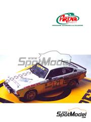 Arena Modelli: Car scale model kit 1/43 scale - Opel Kadett GTE 2000 Group 1 Conrero Squadra Corse Team #21 - Tonino Tognana (IT) + Sergio Cresto (US) - Rally del Ciocco e Valle del Serchio 1979 - photo-etched parts, resin parts, rubber parts, water slide decals, white metal parts and assembly instructions