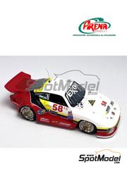 Arena Modelli: Car scale model kit 1/43 scale - Porsche 911 Slantnose Pro Technik Racing Team #58 - Sam Shalala (US) + Mycroft Karos (US) + Ron Kerr (US) + Bill Ferran (US) - 12 Hours Sebring 1994 - photo-etched parts, resin parts, rubber parts, turned metal parts, water slide decals, white metal parts and assembly instructions
