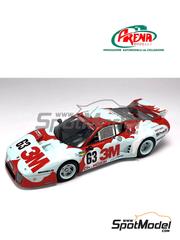 Arena Modelli: Car scale model kit 1/43 scale - Ferrari 512BB LM CH. Pozzi - JMS Racing Team sponsored by 3M #63 - Claude Ballot-Lna (FR) + Michel Leclre (FR) + Peter Gregg (US) - 24 Hours Le Mans 1979 - photo-etched parts, resin parts, rubber parts, turned metal parts, water slide decals, white metal parts and assembly instructions