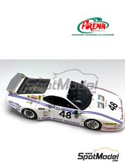 Arena Modelli: Car scale model kit 1/43 scale - Ferrari 512BB LM Simon Phillips Team sponsored by Ruane Motor Insurance #48 - Steve Earle (US) + Michael Salmon (GB) + Simon Phillips (GB) - 24 Hours Le Mans 1981 - photo-etched parts, resin parts, rubber parts, turned metal parts, water slide decals, white metal parts and assembly instructions