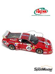 Arena Modelli: Car scale model kit 1/43 scale - Ferrari 512BB LM North American Racing NART Team sponsored by BP #49 - Alain Cudini (FR) + Philippe Gurdjian (FR) + John Morton (US) - 24 Hours Le Mans 1981 - photo-etched parts, resin parts, rubber parts, turned metal parts, water slide decals, white metal parts and assembly instructions