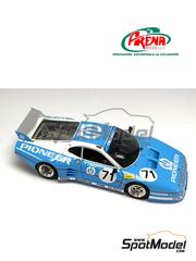 Arena Modelli: Car scale model kit 1/43 scale - Ferrari 512BB LM CH. Pozzi Team sponsored by Pioneer #71 - Claude Ballot-Lna (FR) + Jean-Claude Andruet (FR) + Herv Regout (BE) - 24 Hours Le Mans 1982 - photo-etched parts, resin parts, rubber parts, turned metal parts, water slide decals, white metal parts and assembly instructions
