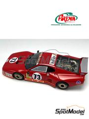 Arena Modelli: Car scale model kit 1/43 scale - Ferrari 512BB LM North American Racing NART Team sponsored by Playboy #73 - Preston Henn (US) + Randy Lanier (US) + Denis Morin (FR) - 24 Hours Le Mans 1982 - photo-etched parts, resin parts, rubber parts, turned metal parts, water slide decals, white metal parts and assembly instructions