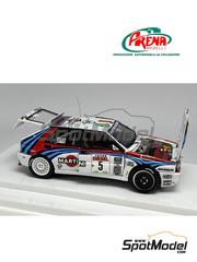 Arena Modelli: Car scale model kit 1/43 scale - Lancia Super Delta HF Integrale sponsored by Martini #5 - Andrea Aghini (IT) + Sauro Farnocchia (IT) - Sanremo Rally 1992 - photo-etched parts, resin parts, rubber parts, water slide decals, white metal parts and assembly instructions
