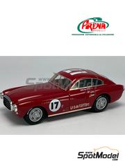 Arena Modelli: Car scale model kit 1/43 scale - Ghia 340 sponsored by USA Ferrari #17 - Jack McAfee (US) + Ernie McAfee (US) - Carrera Panamericana 1952 - photo-etched parts, resin parts, turned metal parts, water slide decals, white metal parts, other materials and assembly instructions