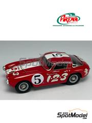 Arena Modelli: Car scale model kit 1/43 scale - Ferrari 250 GT sponsored by Productos 1*2*3 #5 - Efran Ruiz Echeverra (MX) + Pedro Villegas Becerril (MX) - Carrera Panamericana 1953 - photo-etched parts, resin parts, turned metal parts, water slide decals, white metal parts, other materials and assembly instructions