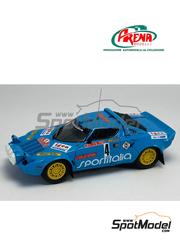 Arena Modelli: Car scale model kit 1/43 scale - Lancia Stratos HF sponsored by Sportitalia #4 - Carlo Cavicchi (IT) + Giulio Rancati (IT) - Citt di Prato Rally 1977 - photo-etched parts, resin parts, rubber parts, turned metal parts, water slide decals, white metal parts and assembly instructions