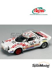 Arena Modelli: Car scale model kit 1/43 scale - Lancia Stratos HF Piacenza Corse Team sponsored by Vicsor, Conad #44 - Antonio Codognelli (IT) + Renato Migliorini (IT) - Rally 4 Regioni 1979 - photo-etched parts, resin parts, rubber parts, turned metal parts, water slide decals, white metal parts and assembly instructions