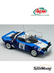 Arena Modelli: Car scale model kit 1/43 scale - Lancia Stratos HF sponsored by Baby Junior #10 - Sergio Crugnola (IT) + Massimo Maneo (IT) - Rally Alto Appenino Bolognese 1978 - photo-etched parts, resin parts, rubber parts, turned metal parts, water slide decals, white metal parts and assembly instructions