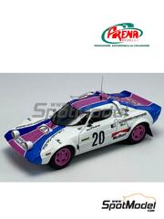 Arena Modelli: Car scale model kit 1/43 scale - Lancia Stratos HF sponsored by Alexandre et Cristophe #20 - Marcel Boxberger (BE) + Robert Baerts (BE) - Circuit des Ardennes 1979 - photo-etched parts, resin parts, rubber parts, turned metal parts, water slide decals, white metal parts and assembly instructions