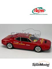 Arena Modelli: Car scale model kit 1/43 scale - Ferrari 308 GT/4 Gauthier Team sponsored by La Mare au Diable - Tour de France Automobile 1983 - photo-etched parts, resin parts, turned metal parts, water slide decals, white metal parts, other materials and assembly instructions