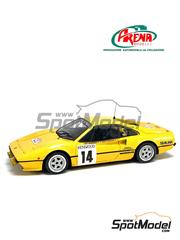 Arena Modelli: Car scale model kit 1/43 scale - Ferrari 308 GTB Group B sponsored by Sealink #14 - Tony Worswick (GB) + Steve Newman (GB) - Tour de France Automobile 1985 - photo-etched parts, resin parts, turned metal parts, water slide decals, white metal parts, other materials and assembly instructions