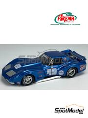 Arena Modelli: Car scale model kit 1/43 scale - Chevrolet Corvette C3 Ortman Cars Team #49 - Richard Ortman (US) + Jim Moyer (US) - 6 Hours Mid Ohio 1976 - photo-etched parts, resin parts, rubber parts, turned metal parts, water slide decals, white metal parts and assembly instructions