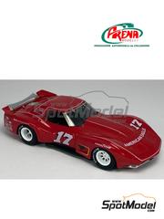Arena Modelli: Car scale model kit 1/43 scale - Chevrolet Corvette C3 Van Arnem Racing Team sponsored by American Eagle #17 - Jerry Thompson (US) + Don Yenko (US) - 5 Hours Mid Ohio 1974 - photo-etched parts, resin parts, rubber parts, turned metal parts, water slide decals, white metal parts and assembly instructions