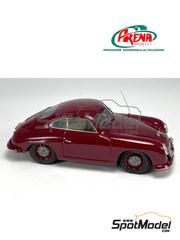 Arena Modelli: Car scale model kit 1/43 scale - Porsche 356A #49 -  Molinelli (FR) +  Bonnet (FR) - Monte Carlo Rally - Rallye Automobile de Monte-Carlo 1953 - photo-etched parts, resin parts, rubber parts, turned metal parts, water slide decals, white metal parts, other materials and assembly instructions