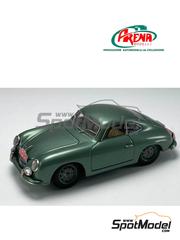 Arena Modelli: Car scale model kit 1/43 scale - Porsche 356A #315 - Roger Cuchet (FR) + A. Nousbaum (FR) - Monte Carlo Rally - Rallye Automobile de Monte-Carlo 1953 - photo-etched parts, resin parts, rubber parts, turned metal parts, water slide decals, white metal parts, other materials and assembly instructions