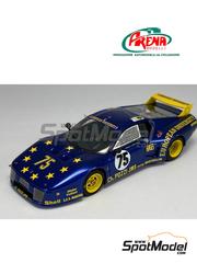 Arena Modelli: Car scale model kit 1/43 scale - Ferrari 512BB LM Charles Pozzi Team sponsored by European University #75 - Lucien Guitteny (FR) + Jean-Paul Libert (BE) + G�rard Bleynie (FR) - 24 Hours Le Mans 1980 - photo-etched parts, resin parts, rubber parts, turned metal parts, water slide decals, white metal parts and assembly instructions