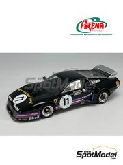 Arena Modelli: Car scale model kit 1/43 scale - Ferrari 512BB LM Rosso Ltd. Team sponsored by Emka #11 - Steve O'Rourke (GB) + Chris Craft (GB) + Vic Norman (GB) - 6 Hours Silverstone 1980 - photo-etched parts, resin parts, rubber parts, turned metal parts, water slide decals, white metal parts and assembly instructions