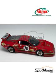 Arena Modelli: Car scale model kit 1/43 scale - Ferrari 512BB LM Prancing Horse Farm Racing Team sponsored by BHS Wheels #70 - Pierre Dieudonn� (BE) + Carson Baird (US) + Jean-Paul Libert (BE) - 24 Hours Le Mans 1982 - photo-etched parts, resin parts, rubber parts, turned metal parts, water slide decals, white metal parts and assembly instructions