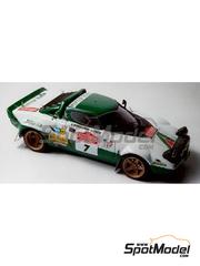 Arena Modelli: Car scale model kit 1/43 scale - Lancia Stratos Group 4 sponsored by Alitalia #1, 2, 7, 8, 11 - Sandro Munari (IT) + Mario Manucci (IT), Bjrn Waldegrd (SE) + Hans Thorszelius (SE), Raffaele Pinto (IT) + Arnaldo Bernacchini (IT) - Great Britain RAC Rally, Sanremo Rally 1975 - photo-etched parts, resin parts, rubber parts, vacuum formed parts, water slide decals, white metal parts and assembly instructions
