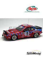 Arena Modelli: Car scale model kit 1/43 scale - Porsche 924 GTS Alm�ras Fr�res Team sponsored by Eminence #19 - Jacques Alm�ras (FR) + Christian 'Tilber' Gilbert (MC) - Tour de Corse Rallye de France 1981 - photo-etched parts, resin parts, rubber parts, turned metal parts, water slide decals, white metal parts, other materials and assembly instructions