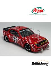 Arena Modelli: Car scale model kit 1/43 scale - Porsche 924 GTS Alm�ras Fr�res Team sponsored by Boss #25 - J�rgen Barth (DE) + Roland Kussmaul (DE) - Monte Carlo Rally - Rallye Automobile de Monte-Carlo 1982 - photo-etched parts, resin parts, rubber parts, turned metal parts, water slide decals, white metal parts, other materials and assembly instructions
