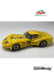 Arena Modelli: Car scale model kit 1/43 scale - Chevrolet Corvette C3 Paul Canary Racing Team #20 - Paul Canary (US) + Jim Sanborn (US) + Victor Gonzalez (US) - 24 Hours of Daytona 1984 - photo-etched parts, resin parts, rubber parts, water slide decals, white metal parts and assembly instructions
