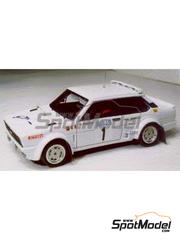 Arena Modelli: Maqueta de coche escala 1/43 - Fiat 131 Abarth Proto Equipo Squadra Fiat N� 1 - Giorgio Pianta (IT) + Bruno Scabini (IT) - Rally 100.000 Trabucchi  1975 - fotograbados, piezas de resina, piezas de goma, piezas de metal torneado, calcas de agua, piezas de metal blanco y manual de instrucciones