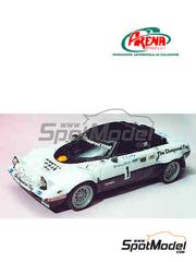 Arena Modelli: Car scale model kit 1/43 scale - Lancia Stratos Group 4 sponsored by Chequered Flag #1 - Cathal Curley (GB) + Austin Frazer (GB) - Circuit of Ireland Rally 1975 - photo-etched parts, resin parts, rubber parts, turned metal parts, water slide decals, white metal parts and assembly instructions
