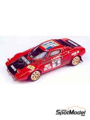 Arena Modelli: Car scale model kit 1/43 scale - Lancia Stratos HF Group 4 Grifone Team sponsored by Fonti Baceno #9 - Giacomo Pelganta (IT) + Michele Avenoso (IT) - Alpi Orientali Rally  1974 - photo-etched parts, resin parts, rubber parts, turned metal parts, water slide decals, white metal parts and assembly instructions