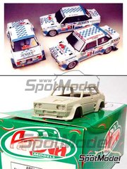 Arena Modelli: Maqueta de coche escala 1/43 - Fiat 131 Abarth  Equipo Jensen N� 32, 34, 36 - Franco Cassinis (IT) + Mario Paolo Necco (IT), Gabriele Noberasco (IT) + Daniele Cianci (IT), Vanni Tacchini (IT) + Alberto Mantegazza (IT) - Rallye Isola d'Elba 1982 - fotograbados, piezas de resina, piezas de goma, calcas de agua, piezas de metal blanco, otros materiales y manual de instrucciones