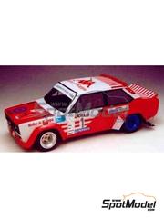 Arena Modelli: Maqueta de coche escala 1/43 - Fiat 131 Abarth  Equipo 9 Nove N� 1 - Federico Cane (IT) + Tanino Orlando (IT) - Rally Alto Appenino Bolognese 1978 - fotograbados, piezas de resina, piezas de goma, piezas de metal torneado, calcas de agua y manual de instrucciones