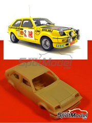 Arena Modelli: Car scale model kit 1/43 scale - Vauxhall Chevette HS sponsored by Brilmij #2 - Jan van der Marel (NL) + Jan Berkhof (NL) - Condroz Rally - Rallye du Condroz 1978 - photo-etched parts, resin parts, rubber parts, turned metal parts, water slide decals, white metal parts and assembly instructions