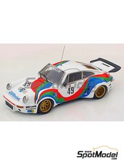 Arena Modelli: Car scale model kit 1/43 scale - Porsche 911 Carrera RSR sponsored by Commint #49 - Franco Berruto (IT) + Maurizio Gellini (IT) - Targa Florio 1975 - photo-etched parts, resin parts, rubber parts, water slide decals, white metal parts and assembly instructions