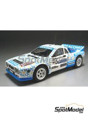 Arena Modelli: Car scale model kit 1/43 scale - Lancia Rally 037 Sport Auto Team sponsored by Ideacomo #3 - Enrico Gelpi (IT) + Carlo Gelpi (IT) - Trofeo Villa d'Este Como Rally 1986 - photo-etched parts, resin parts, rubber parts, vacuum formed parts, water slide decals, white metal parts and assembly instructions