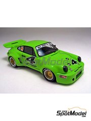 Arena Modelli: Maqueta de coche escala 1/43 - Porsche 911 Carrera RSR Equipo Applejack Racing N 4 - Hurley Haywood (US) + Bill Webbe (US) - 5 horas de Mid Ohio 1974 - fotograbados, piezas de resina, piezas de goma, piezas de metal torneado, calcas de agua, piezas de metal blanco y manual de instrucciones